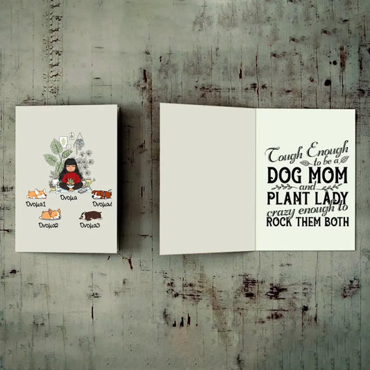 Dog & Plant mom - Ευχετήρια Κάρτα - 048